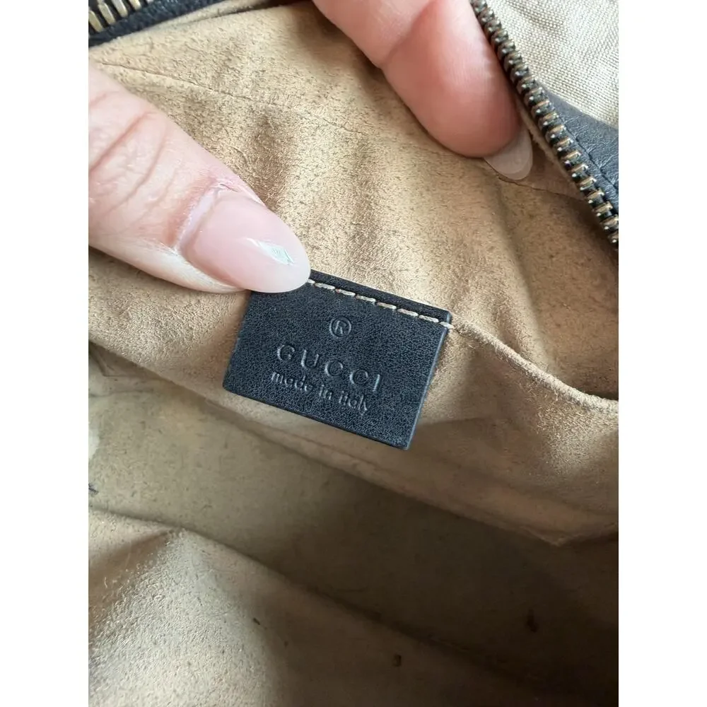 Gucci Crossbody Bag Womens Small Black Leather GG Marmont Camera Made In Italy - Picture 13 of 16